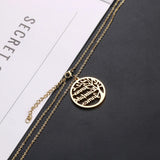 Family Tree of Life Name Necklace Personalized Stainless Steel