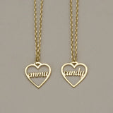 Personalized Stainless Steel Name Necklace with Heart