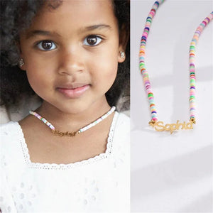 Personalized Rainbow Name Necklace for Girls - Children's Gift