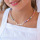 Personalized Rainbow Name Necklace for Girls - Children's Gift