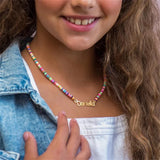 Personalized Rainbow Name Necklace for Girls - Children's Gift