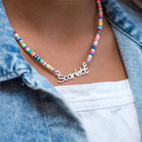 Personalized Rainbow Name Necklace for Girls - Children's Gift