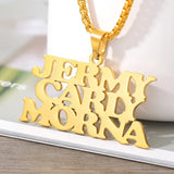 Name Necklace Stainless Steel Nameplate Pendant Letter Collares Choker