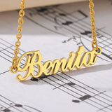 Personalized Letter Pendants Stainless Steel Choker Chain Necklace