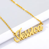 Personalized Letter Pendants Stainless Steel Choker Chain Necklace