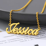 Personalized Letter Pendants Stainless Steel Choker Chain Necklace
