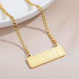 Name Necklace For Women Personalized Name Pendant Nameplate Chain