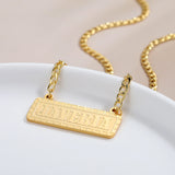 Name Necklace For Women Personalized Name Pendant Nameplate Chain
