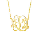 Personalized Name Necklace Monogram Pendant Choker Stainless Steel Chain