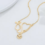 Personalized Stethoscope Pendant Name Necklace