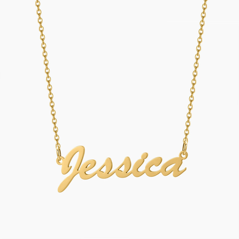 Personalized Name Necklace Stainless Steel Gold Chain Pendant
