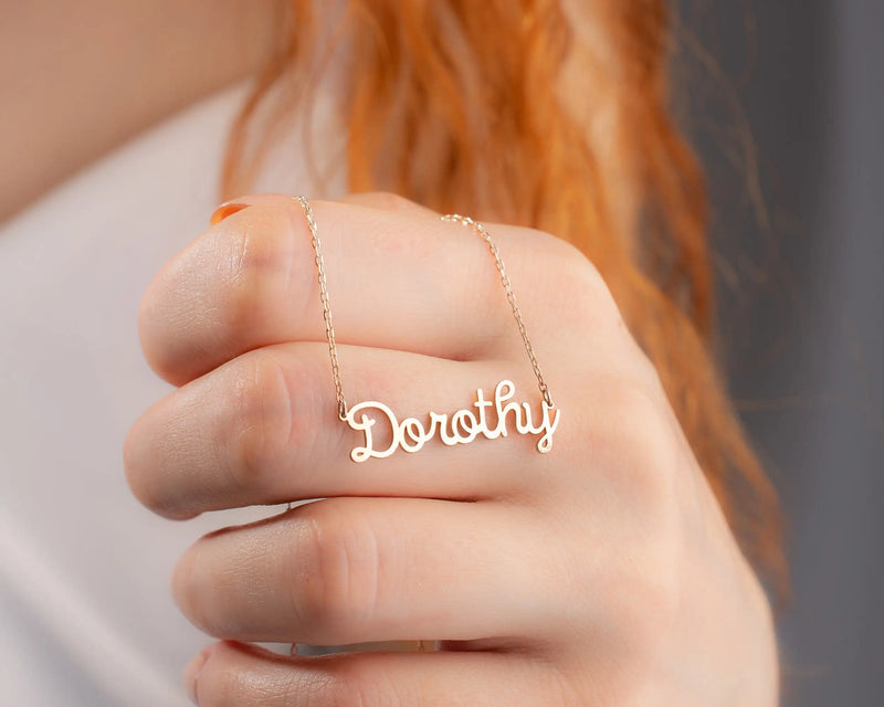 Name Necklace, Stainless Steel Personalized Necklace