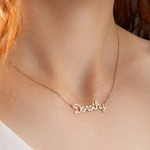 Name Necklace, Stainless Steel Personalized Necklace