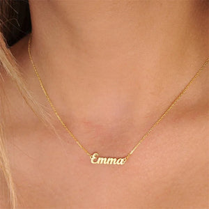 Name Necklace Chain Stainless Steel Nameplate Personalized Jewelry Pendant