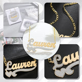 Personalized Name Necklace Two-Tone Silver Plate Women's Jewelry