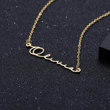 HandWritten Font Name Necklace High Stainless Steel Personalized Jewelry