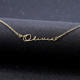 HandWritten Font Name Necklace High Stainless Steel Personalized Jewelry