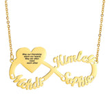 Name Necklace Infinity Personalized Letter Heart Photo Text Necklace