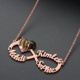 Name Necklace Infinity Personalized Letter Heart Photo Text Necklace