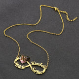Name Necklace Infinity Personalized Letter Heart Photo Text Necklace