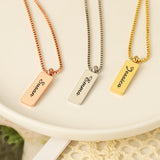 Personalized Name Necklace Stainless Steel for Mother and Kids