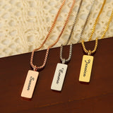 Personalized Name Necklace Stainless Steel for Mother and Kids