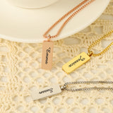 Personalized Name Necklace Stainless Steel for Mother and Kids