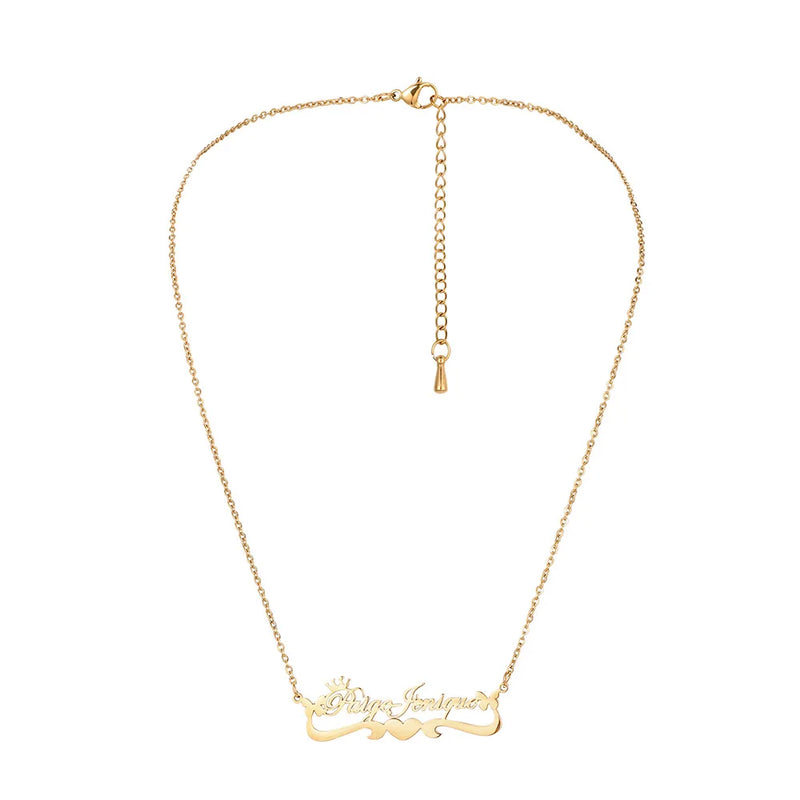 Personalized Name Necklace Stainless Steel Plated Jewelry Women