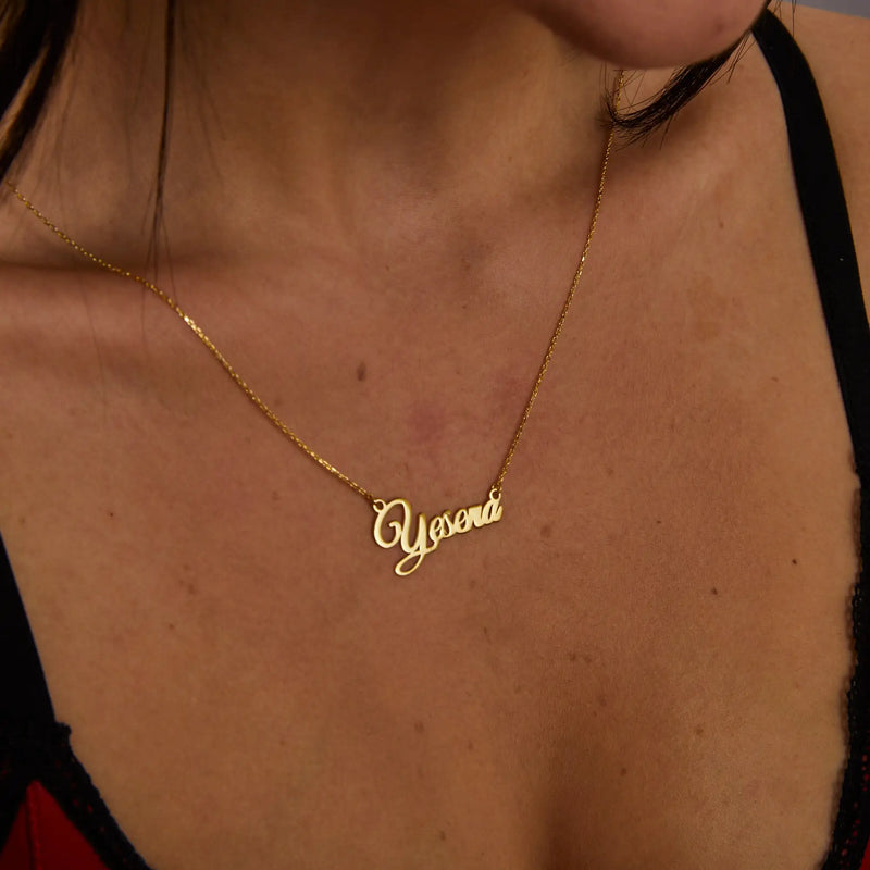Personalized Name Necklace, Minimalist Nameplate Necklace, Gift For Woman
