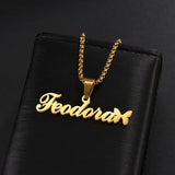 Custom Butterfly Name Necklace for Women - Christmas Party Gift