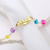 Personalized Name Necklace with Pearl Choker