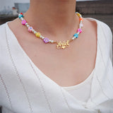 Personalized Name Necklace with Pearl Choker