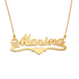 Name Necklace Pendant Stainless Steel Classic Crown Star Names Letter Necklaces