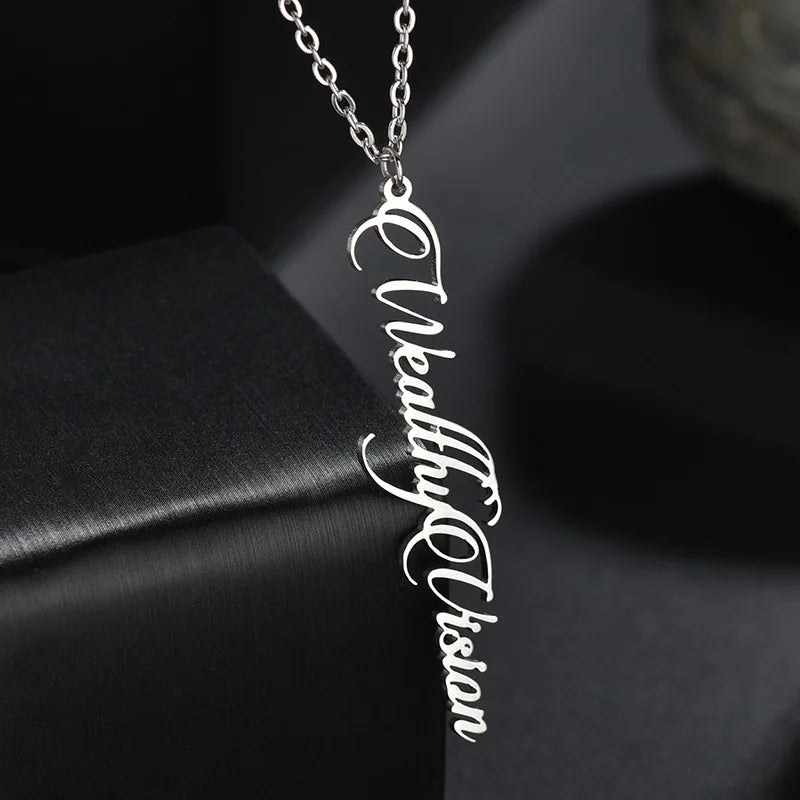 Personalized Name Necklace Pendant Anniversary Piercing