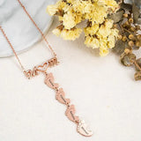 Mother and Child Lettering Necklace - Personalised Family Jewelry