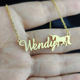 Custom Anime Cartoon Pendant Name Necklace Kids Birthday