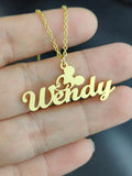 Custom Anime Cartoon Pendant Name Necklace Kids Birthday