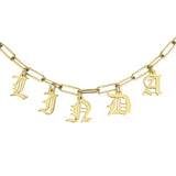 Antiquity English Initials Letter Name Necklace