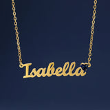 Heart Shape Zircon Stone Name Necklace, Stainless Steel Pendant for Women