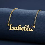 Heart Shape Zircon Stone Name Necklace, Stainless Steel Pendant for Women