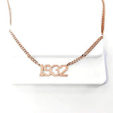 Name Necklace Personalized Cuban Chain Stainless Steel