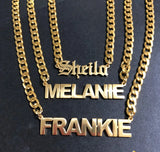 Name Necklace Personalized Cuban Chain Stainless Steel