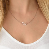 Custom Cursive Nameplate Necklace Stainless Steel Personalized Gift