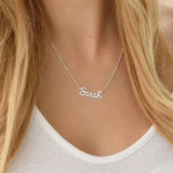 Custom Cursive Nameplate Necklace Stainless Steel Personalized Gift