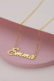 Personalized Family Name Necklace, Stainless Steel Minimalist Jewelry