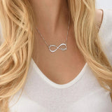 Name Necklace Personalized Silver Stainless Steel Infinity Pendant