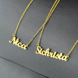 Personalized Golden Choker Name Necklace Stainless Steel