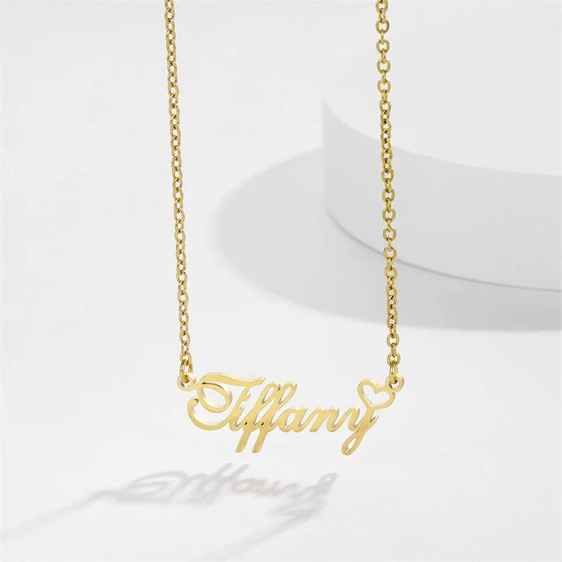 Personalized Golden Choker Name Necklace Stainless Steel Jewelry