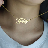 Personalized Golden Choker Name Necklace Stainless Steel