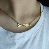 Personalized Golden Choker Name Necklace Stainless Steel